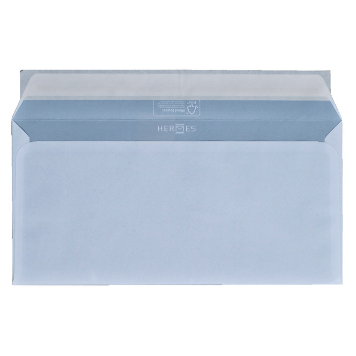 Envelop Hermes bank EA5/6 110x220mm zelfklevend wit doos à 500 stuks