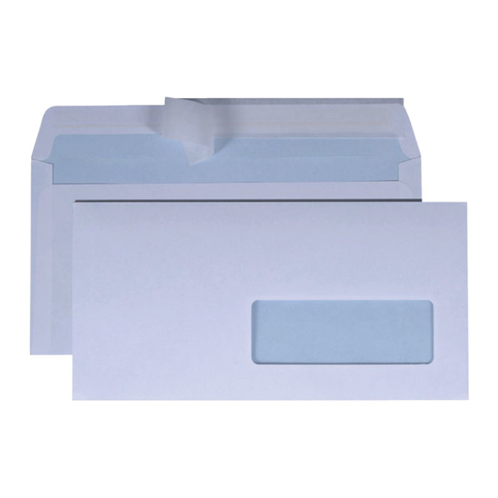 Envelop Hermes EA5/6 110x220mm venster 4x11rechts zelfklevend 500 stuks