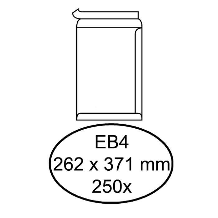 Envelop Quantore akte EB4 262x371mm zelfklevend wit 250 stuks