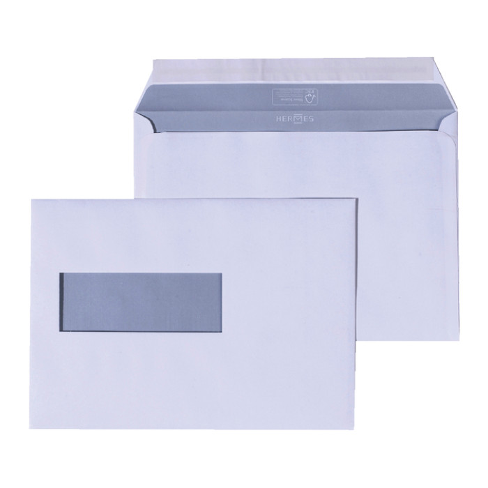 Envelop Hermes EA5 156x220mm venster 4x11links zelfklevend 500 stuks
