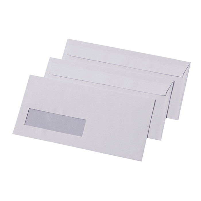 Envelop Quantore 110x220mm venster 3x10cm rechts 500 stuks