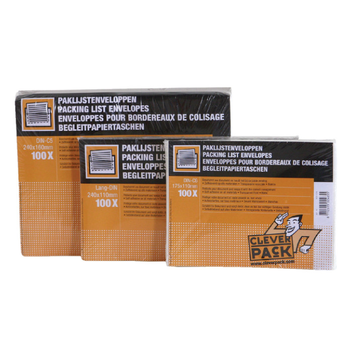 Paklijstenvelop CleverPack zelfklevend onbedrukt 230x155mm pak à 100st