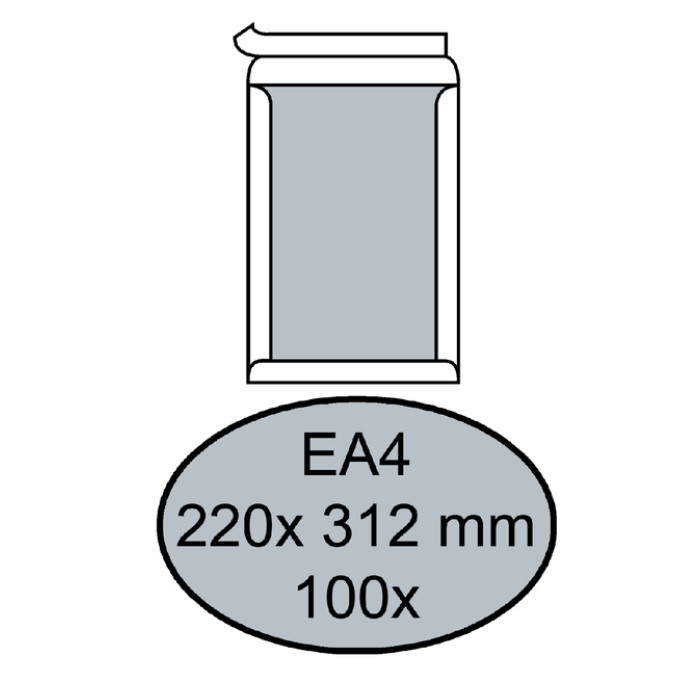 Envelop Quantore bordrug EA4 220x312mm zelfklevend wit 100 stuks
