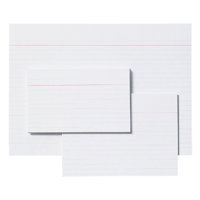 Systeemkaart Aurora 200x125mm lijn met rode koplijn 210gr wit 100 vel