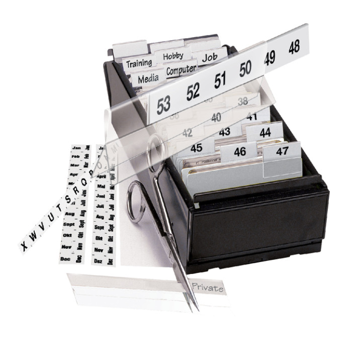 Indextabs Djois 10x150mm zelfklevend aanpasbaar permanent wit 5 stuks