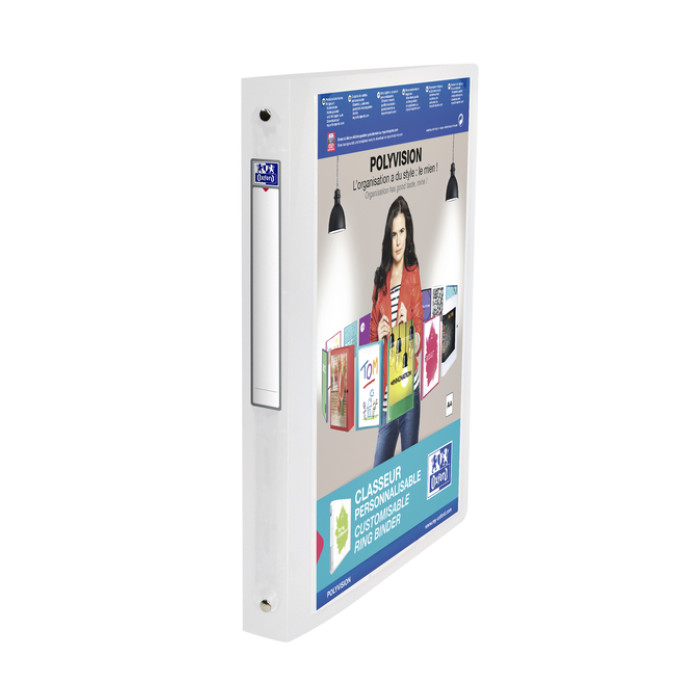 Presentatieringband Oxford Polyvision A4 4-rings O-mechaniek 30mm transparant