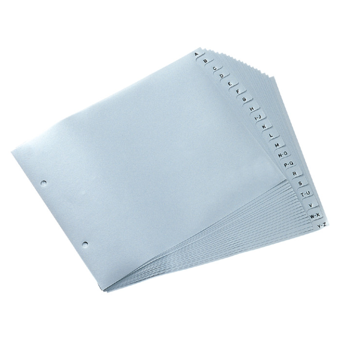 Ordner alfabet Quantore 2-gaats 18x22.5 PP grijs