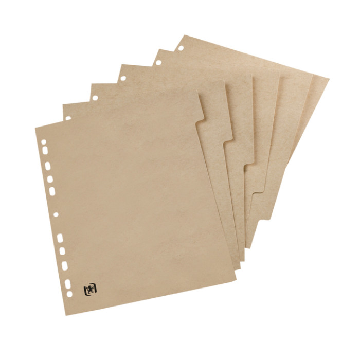 Tabbladen Oxford Touareg 11-gaats 5-delig naturel karton