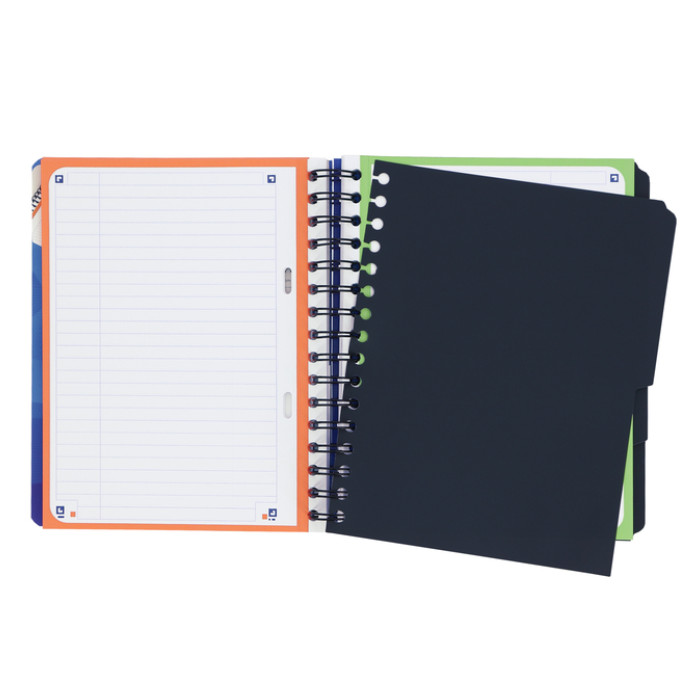 Projectboek Oxford School A5+ lijn 6-gaats 240 pagina's 80gr blauw
