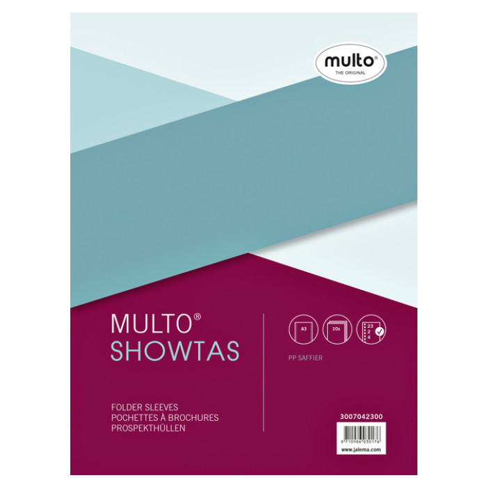 Showtas Multo A3 23-gaats PP 0.08mm dwars 10 stuks