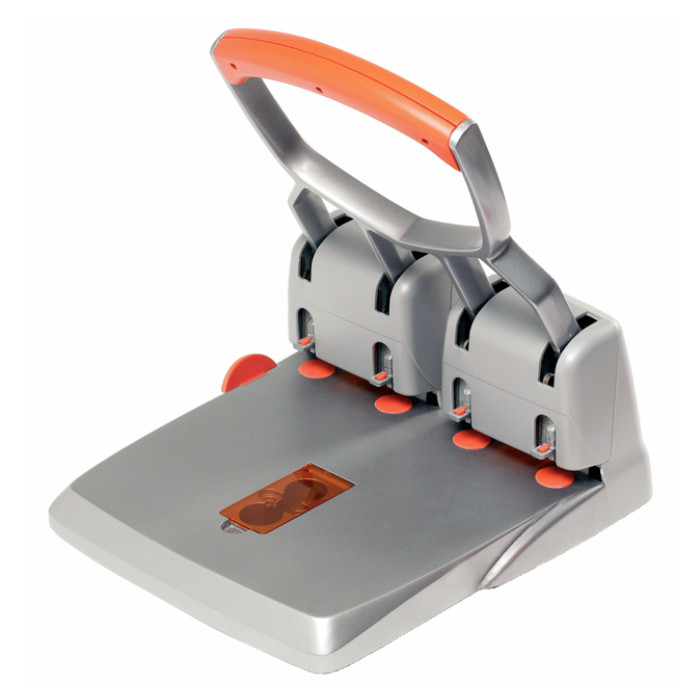 Perforator Rapid Supreme Heavy Duty HDC150/4 4-gaats 150 vel zilver/oranje