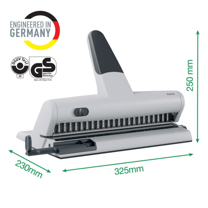 Perforator Leitz Heavy Duty Multi 5115 23-gaats zilver