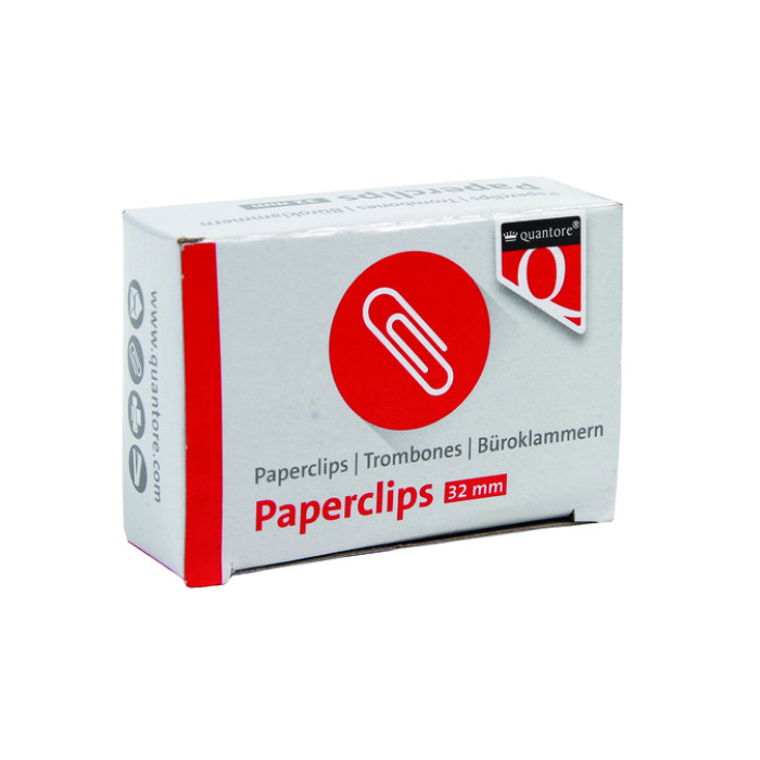 Paperclip Quantore R2 32mm kort 100 stuks