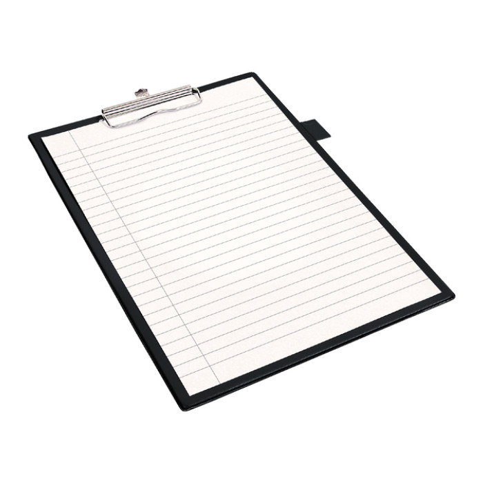 Klembord Quantore A4 staand zwart met 100mm klem