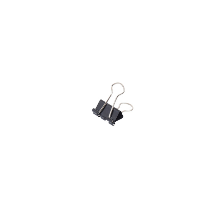 Papierklem MAUL 213 foldback 19mm zwart 12 stuks