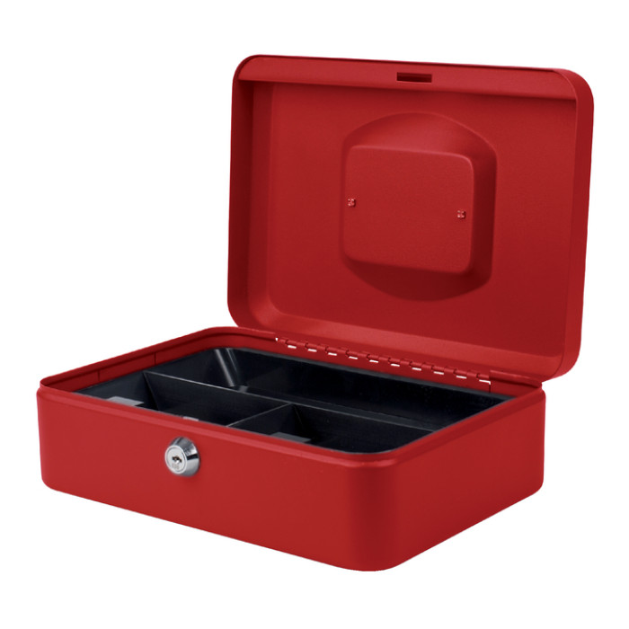 Geldkist Pavo 250x180x90mm rood