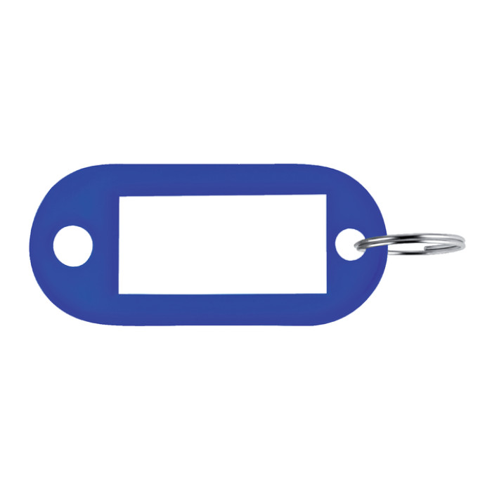Sleutellabel Pavo kunststof blauw 100 stuks