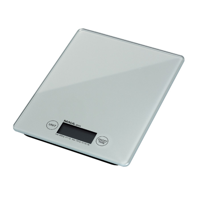 Briefweger MAUL Gloss tot 5000 gram glazen plateau inclusief batterij wit
