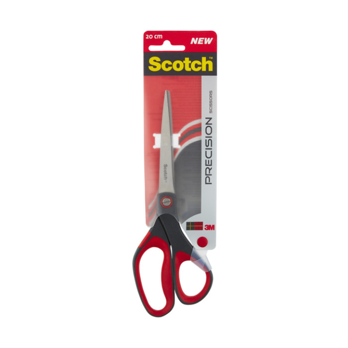Schaar Scotch 20cm precision rood blister