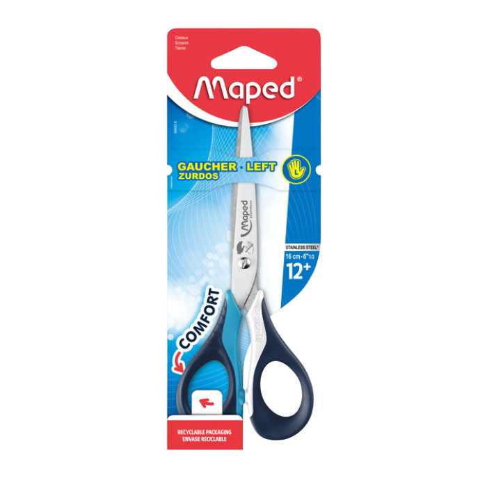 Schaar Maped Sensoft 16cm linkshandig assorti