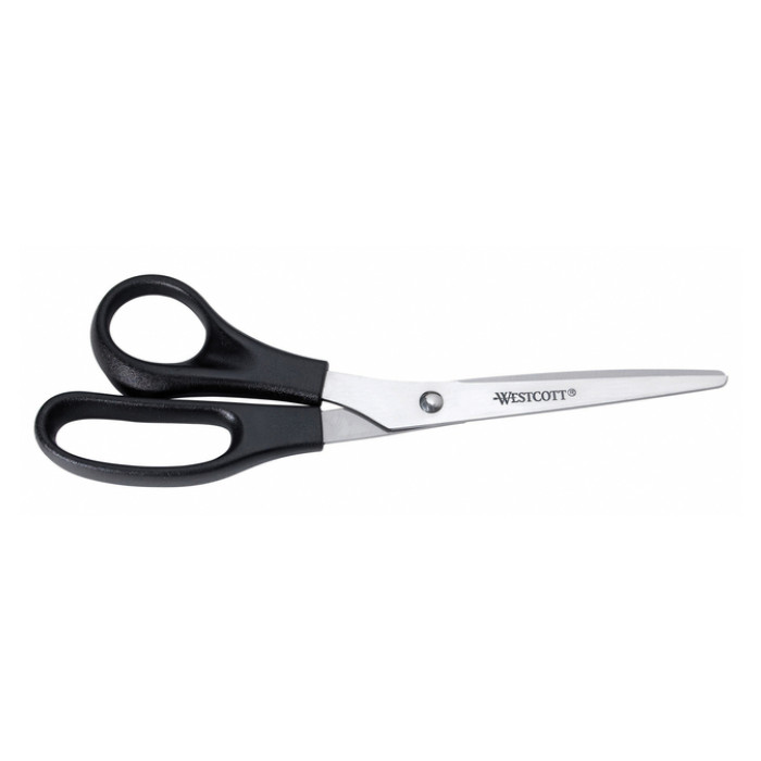 Kantoorschaar Westcott 210mm met kunststof grip linkshandig rvs