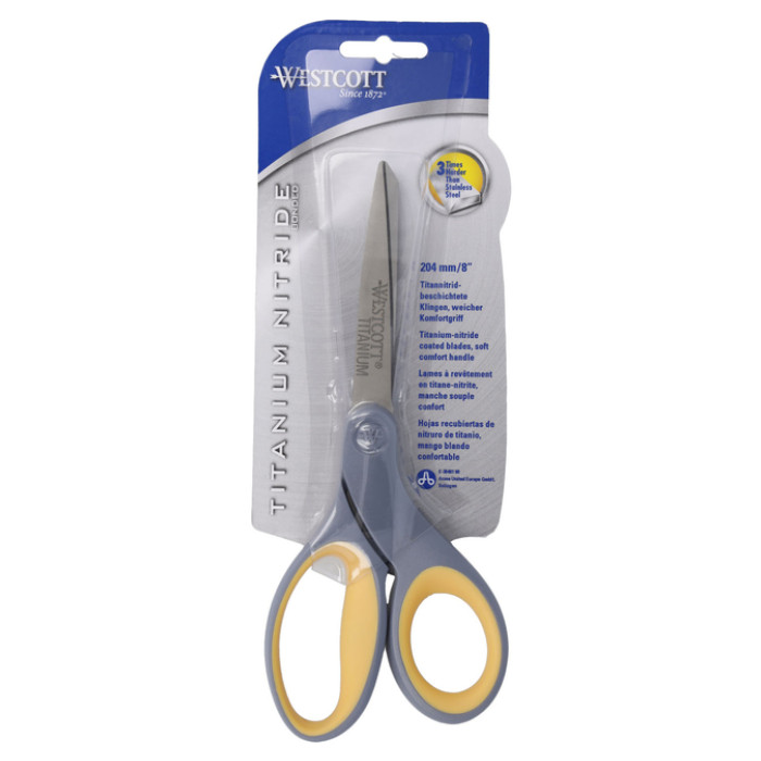 Kantoorschaar Westcott 210mm met softgrip titanium