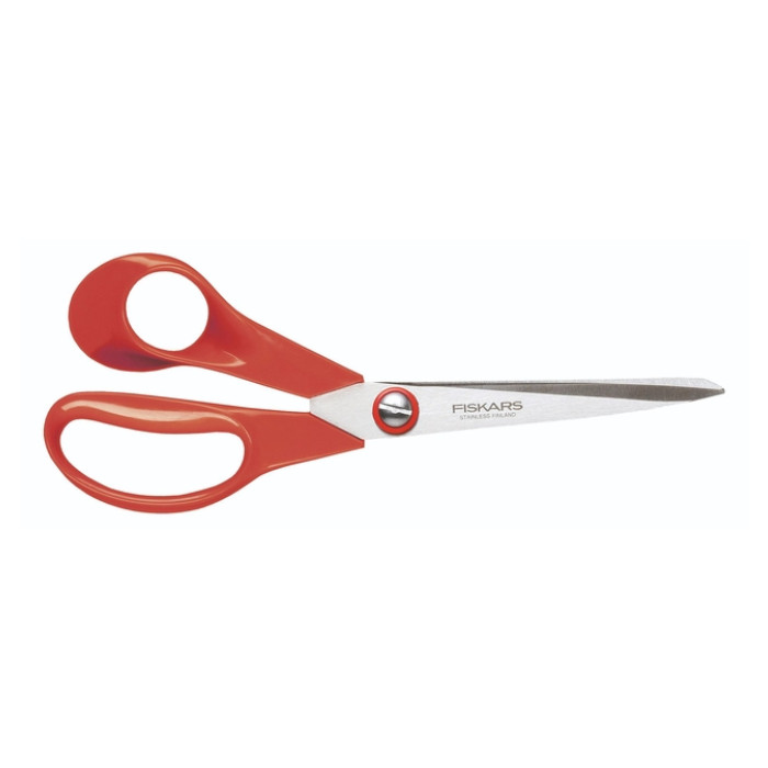 Schaar Fiskars Classic universeel 21cm links rood