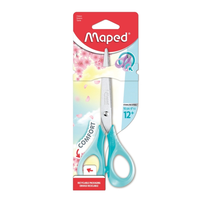 Schaar Maped Sensoft 16cm rechtshandig pastel assorti