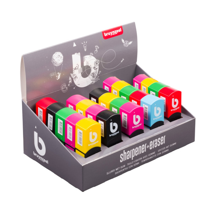 Puntenslijper-gum Bruynzeel Teens assorti