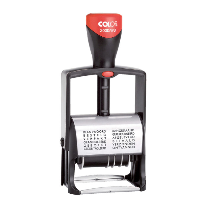 Woord-datumstempel Colop Heavy Duty 2000/WD Classic Line 12 teksten