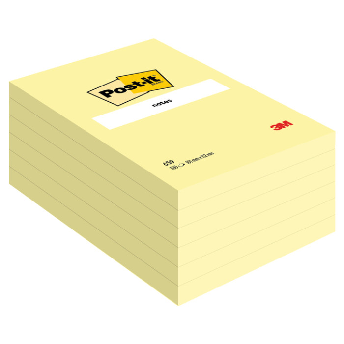 Memoblok Post-it 659 102x152mm geel
