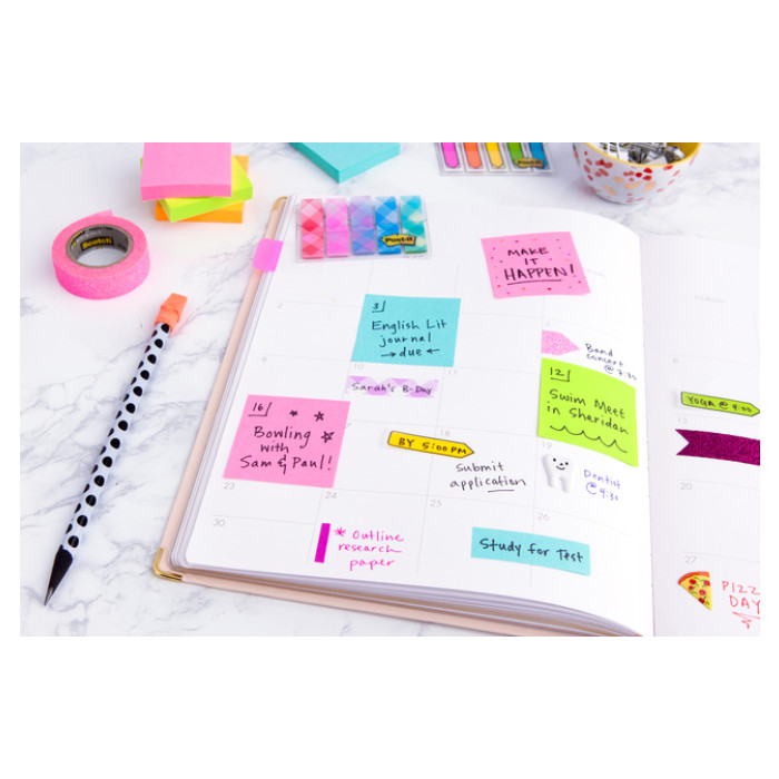 Memoblok Post-it 2028 76x76mm kubus pastel blauw