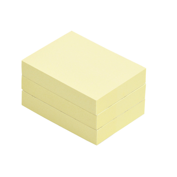 Memoblok Quantore 38x51mm geel 3 stuks
