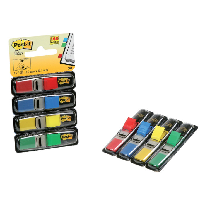 Indextabs Post-it 6834 11,9x43,1mm assorti 140 tabs