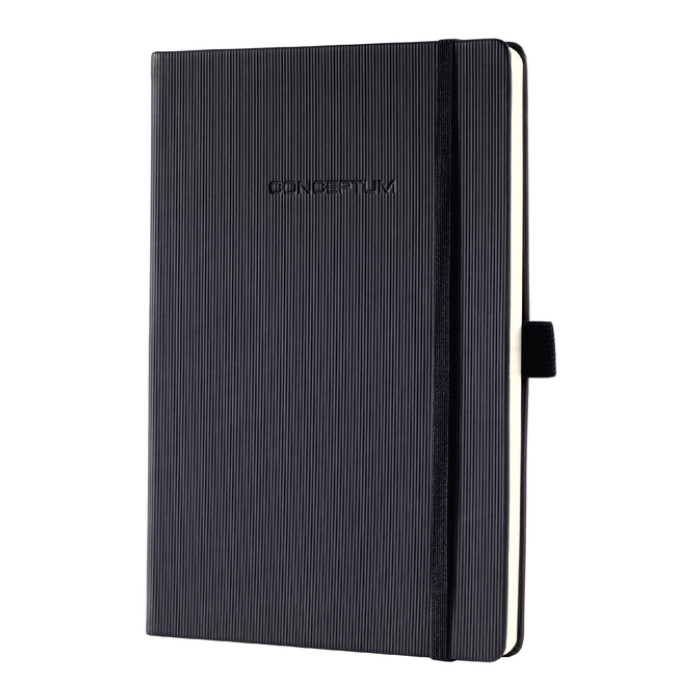 Notitieboek Sigel Conceptum Pure A6 194blz 80gr lijn zwart