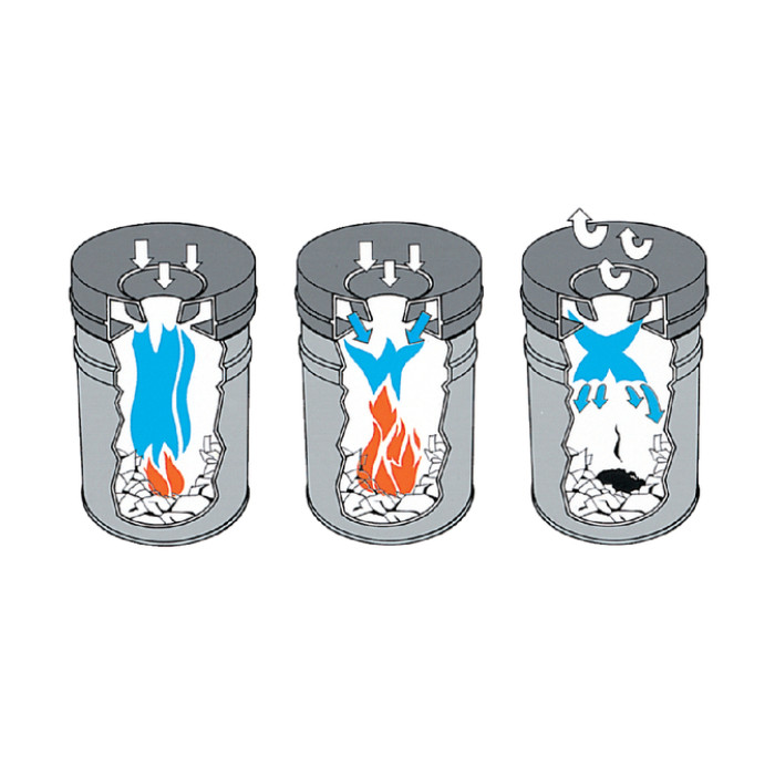 Papierbak met vlamdover Vepabins 15liter 26cm zwart