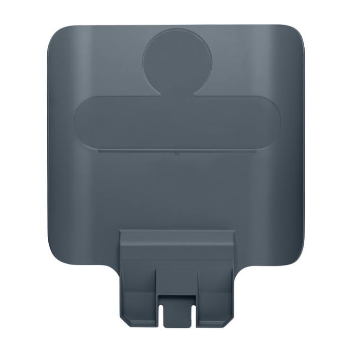 Paneel Rubbermaid Slim Jim Recyclestation voor label grijs