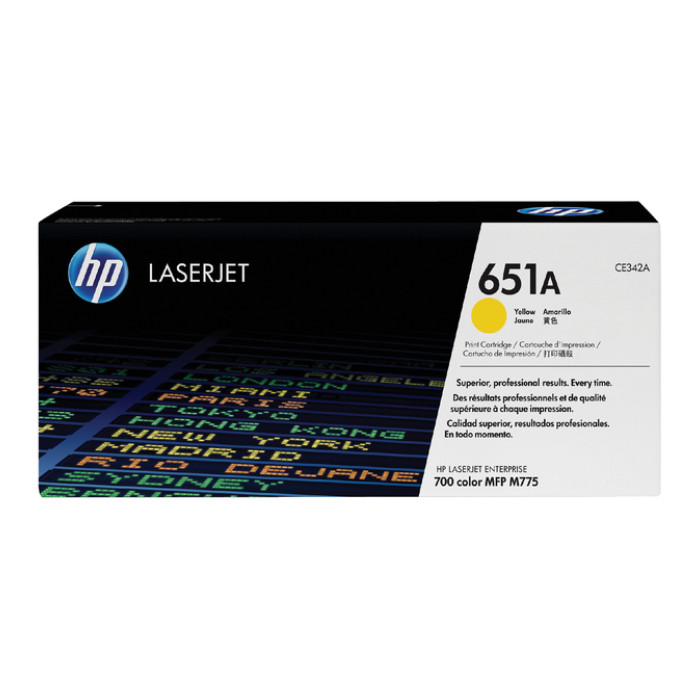 Tonercartridge HP CE342A 651A geel