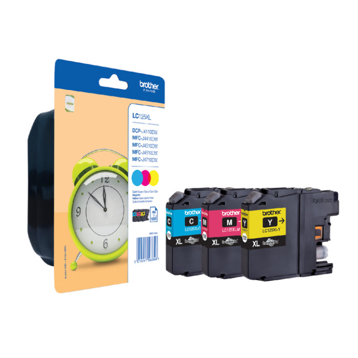Inktcartridge Brother LC-125XLRBWBP 3 kleuren