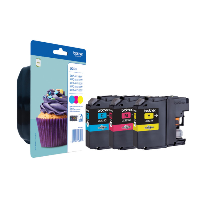 Inktcartridge Brother LC-123RBWBP 3 kleuren