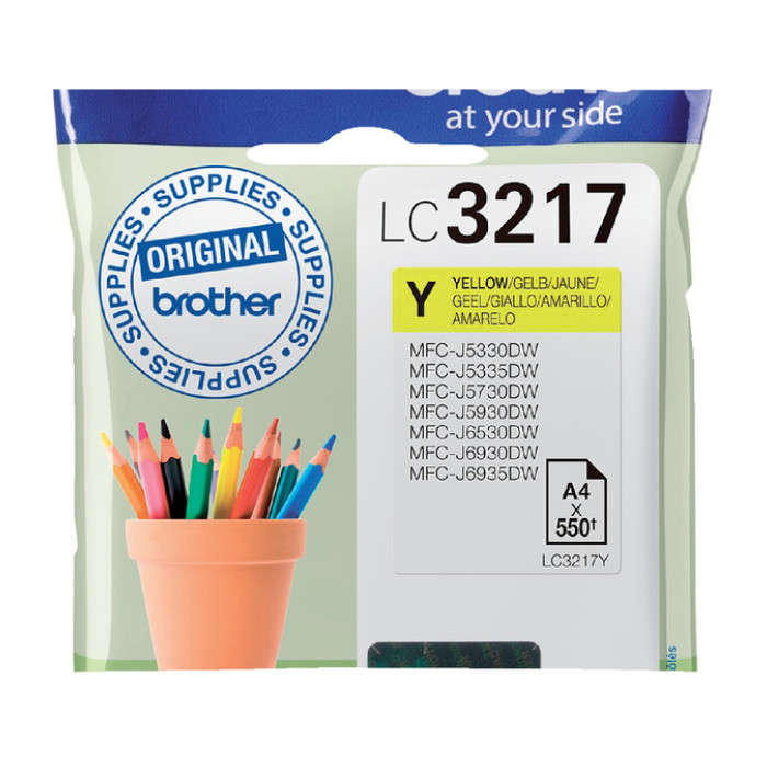 Inktcartridge Brother LC-3217Y geel