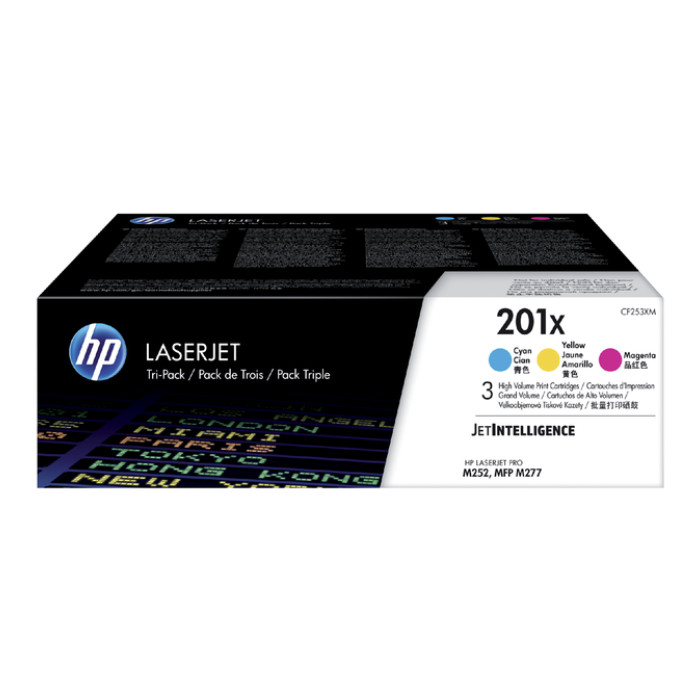 Tonercartridge HP CF253XM 201X 3 kleuren