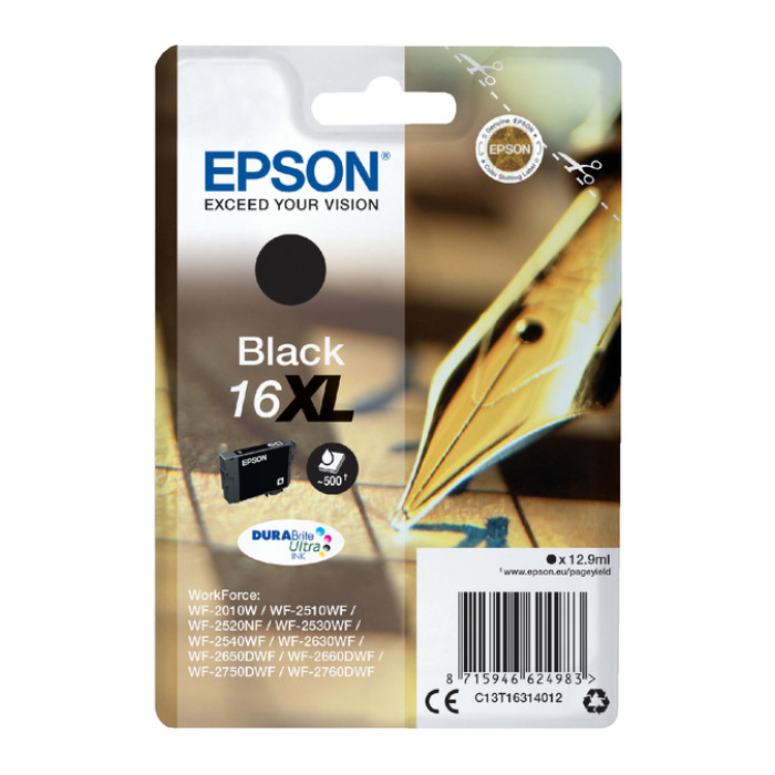 Inktcartridge Epson 16XL T1631 zwart