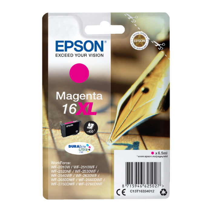 Inktcartridge Epson 16XL T1633 rood