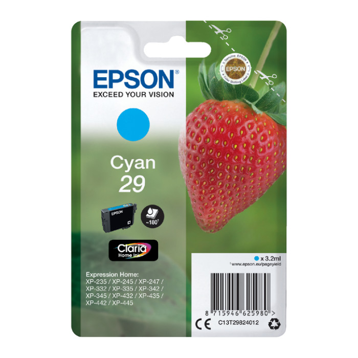 Inktcartridge Epson 29 T2982 blauw