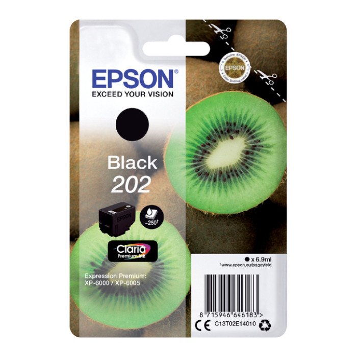 Inktcartridge Epson 202 T02E14 zwart