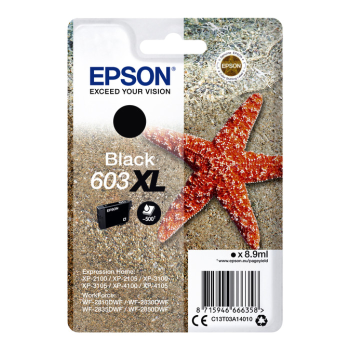 Inktcartridge Epson 603XL T03A1 zwart