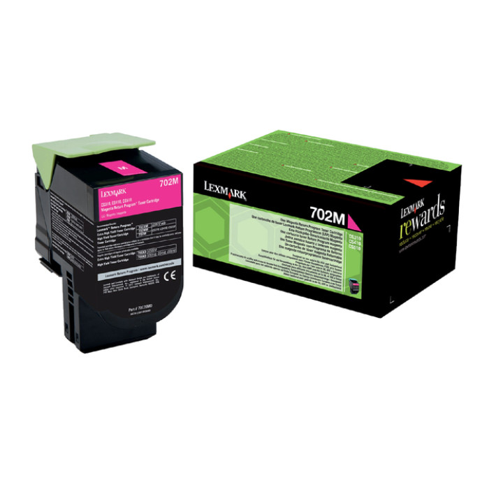 Tonercartridge Lexmark 70C20M0 prebate rood