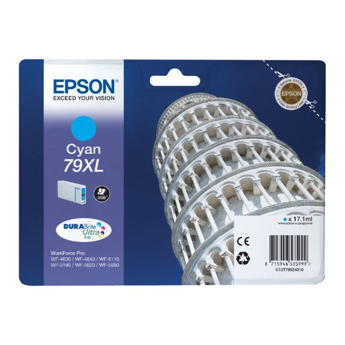 Inktcartridge Epson 79XL T7902 blauw