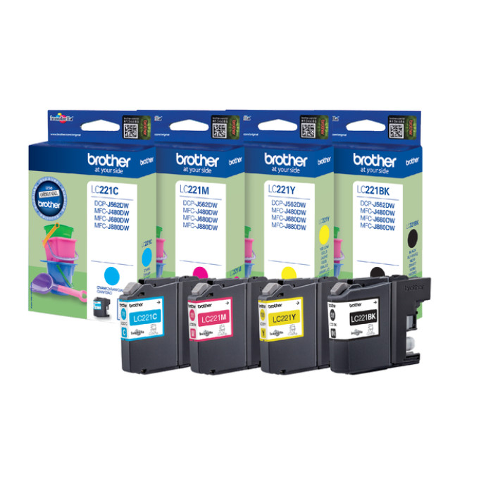 Inktcartridge Brother LC-221BK zwart